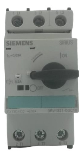 Disjuntor Motor Siemens 3rv1321-1gc10 6,3 1